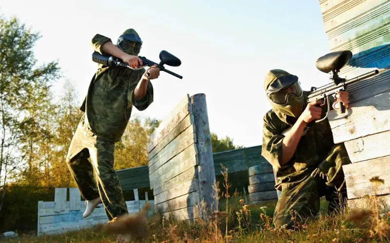 A group of friends playing paintball in CT.