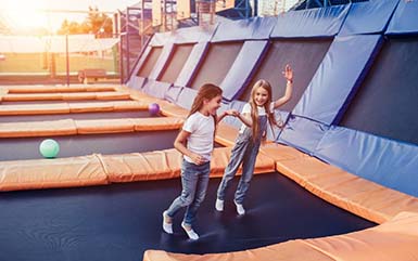 Kids playing at a trampoline park CT.
