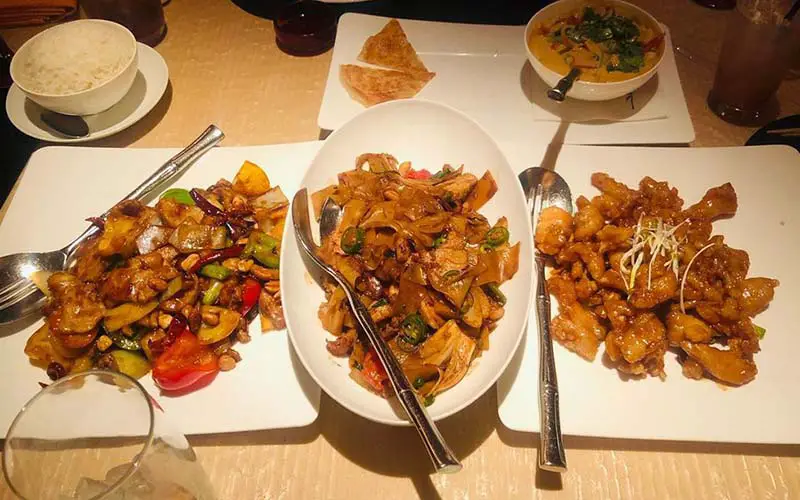 A plate of Chinese food in Waterbury, CT.