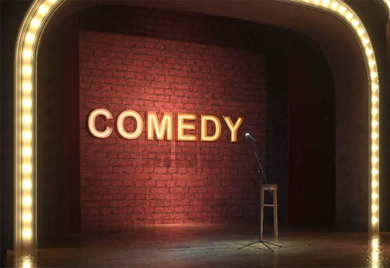 A stage at a comedy club in CT.