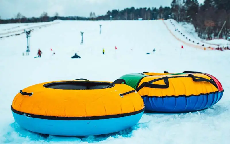 A family snow tubing in CT. 