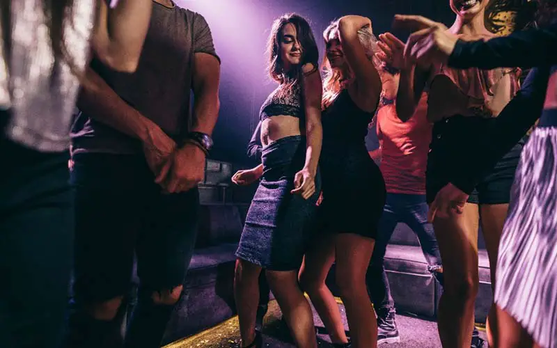 People dancing at a club in New Haven, CT.