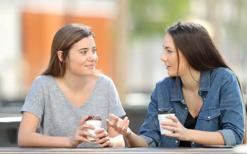 Two people talking with a distinct Connecticut accent. 