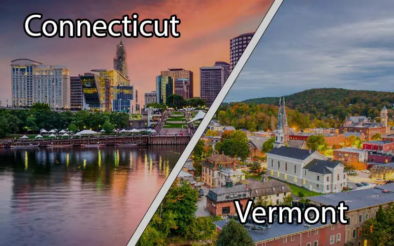 how far is vermont from connecticut
