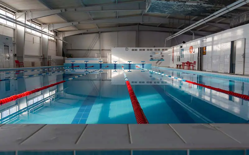 Swimming at an indoor pool in CT.