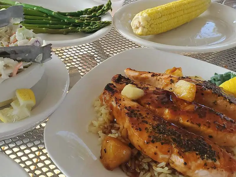 A plate of food at a restaurant in Branford, CT.