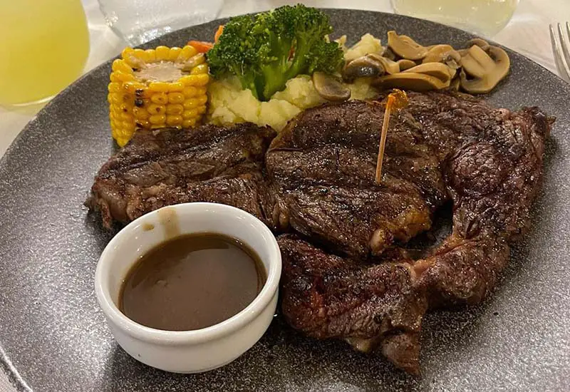 A plate of food at a restaurant in Chester, CT.