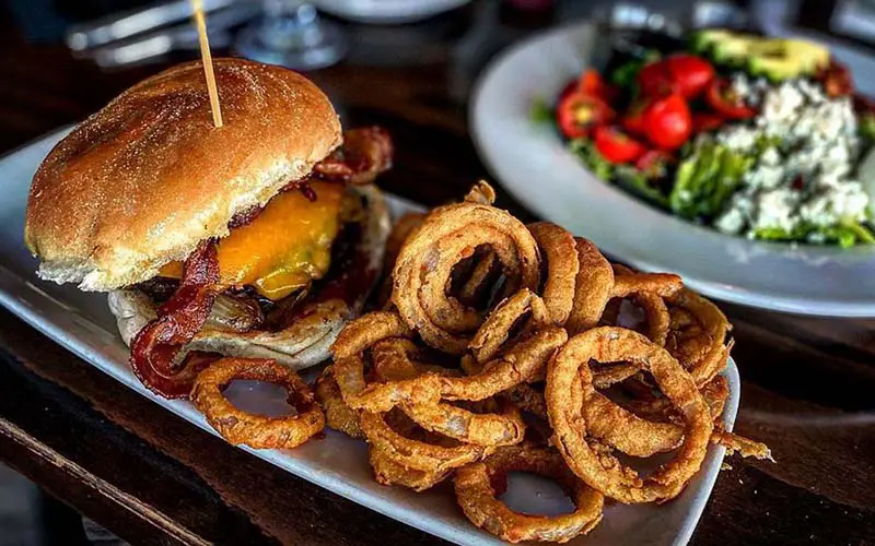 A plate of food at a restaurant in Guilford, CT.