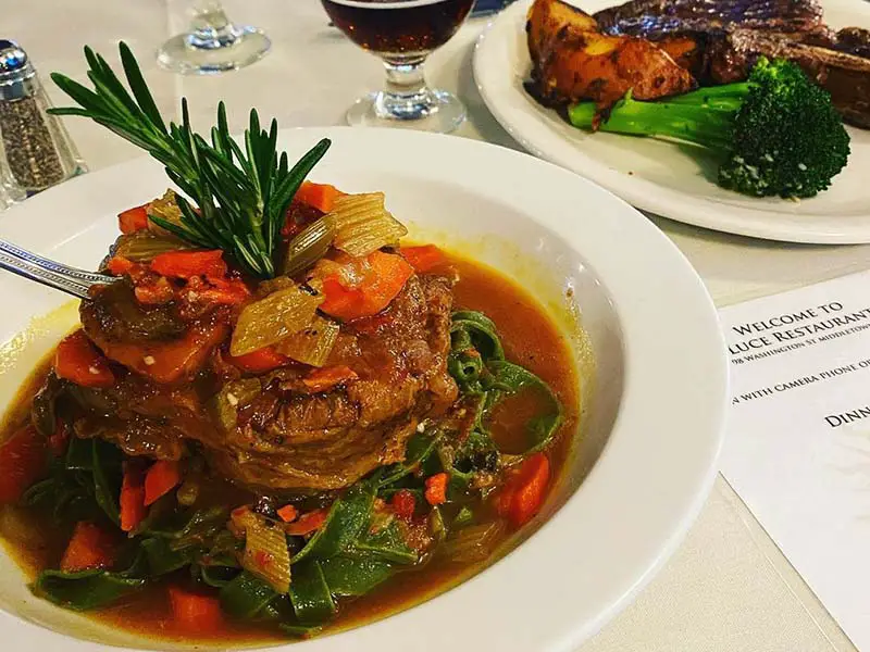 A plate of food at a restaurant in Middletown, CT.