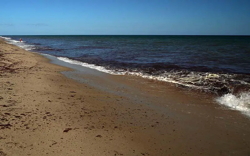 A beach in Clinton, CT.