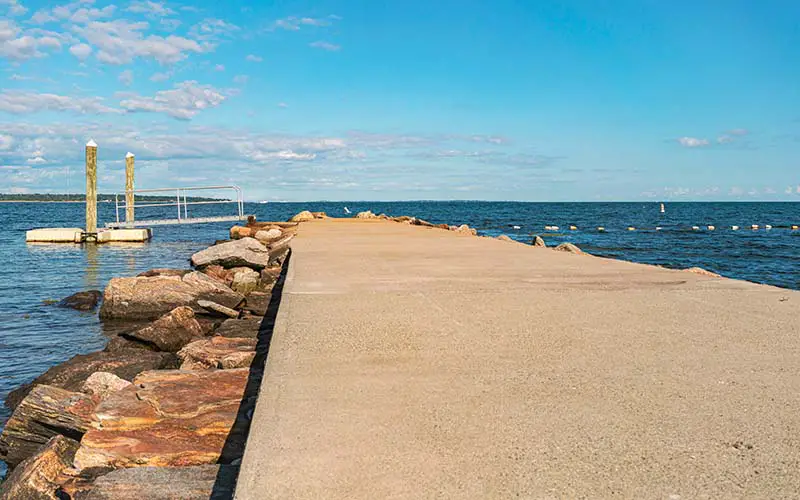 A beach in East Lyme, CT.