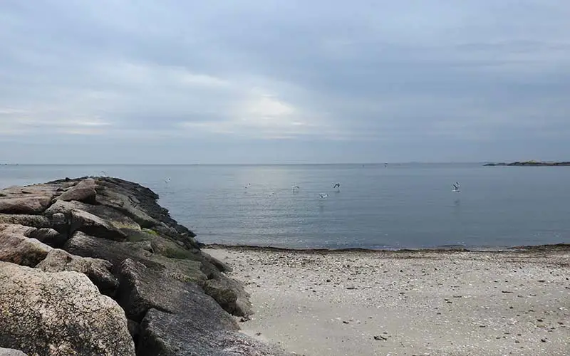 Jacobs Beach, a popular beach in Guilford, CT.