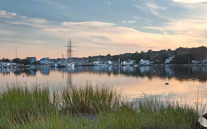 A beach in Mystic, CT.