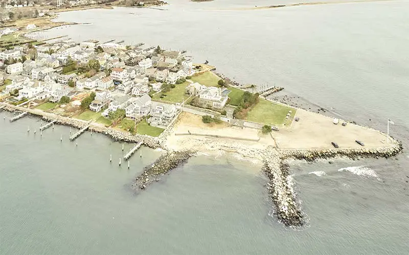 DuBois Beach, a popular beach in Stonington, CT.